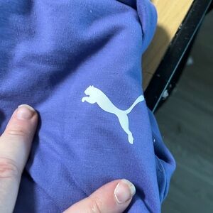 Puma Purple Women's Sweater with White Logo